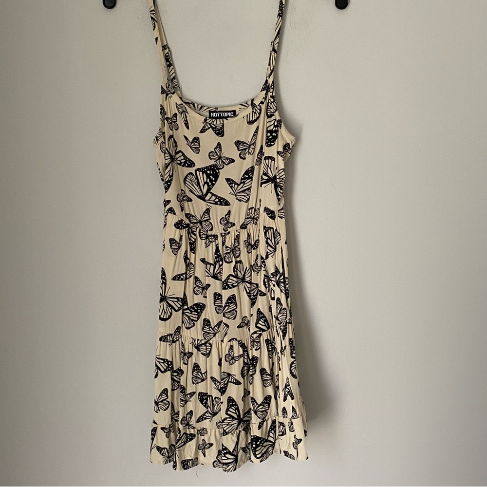 Hot Topic Women’s Sleeveless Butterfly Print Layered Mini Summer Dress XS
